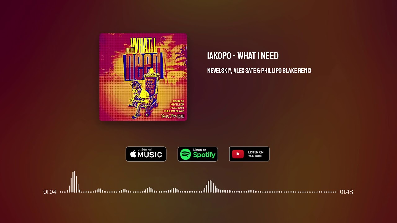 Iakopo - What i need (Nevelskiy, Alex Sate & Phillipo Blake Remix)