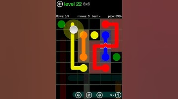 Flow Free Bridges Classic Pack 6x6 Level 22 Walkthrough