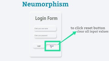 javascript validation login form | click reset button clear all input values