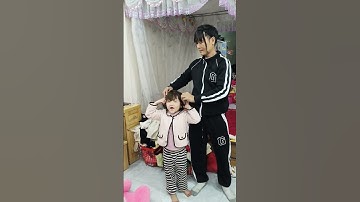 Hai cha con cài tóc mái xinh #caitocgia