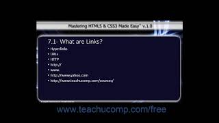 HTML5 and CSS3 Tutorial What are Links Training
