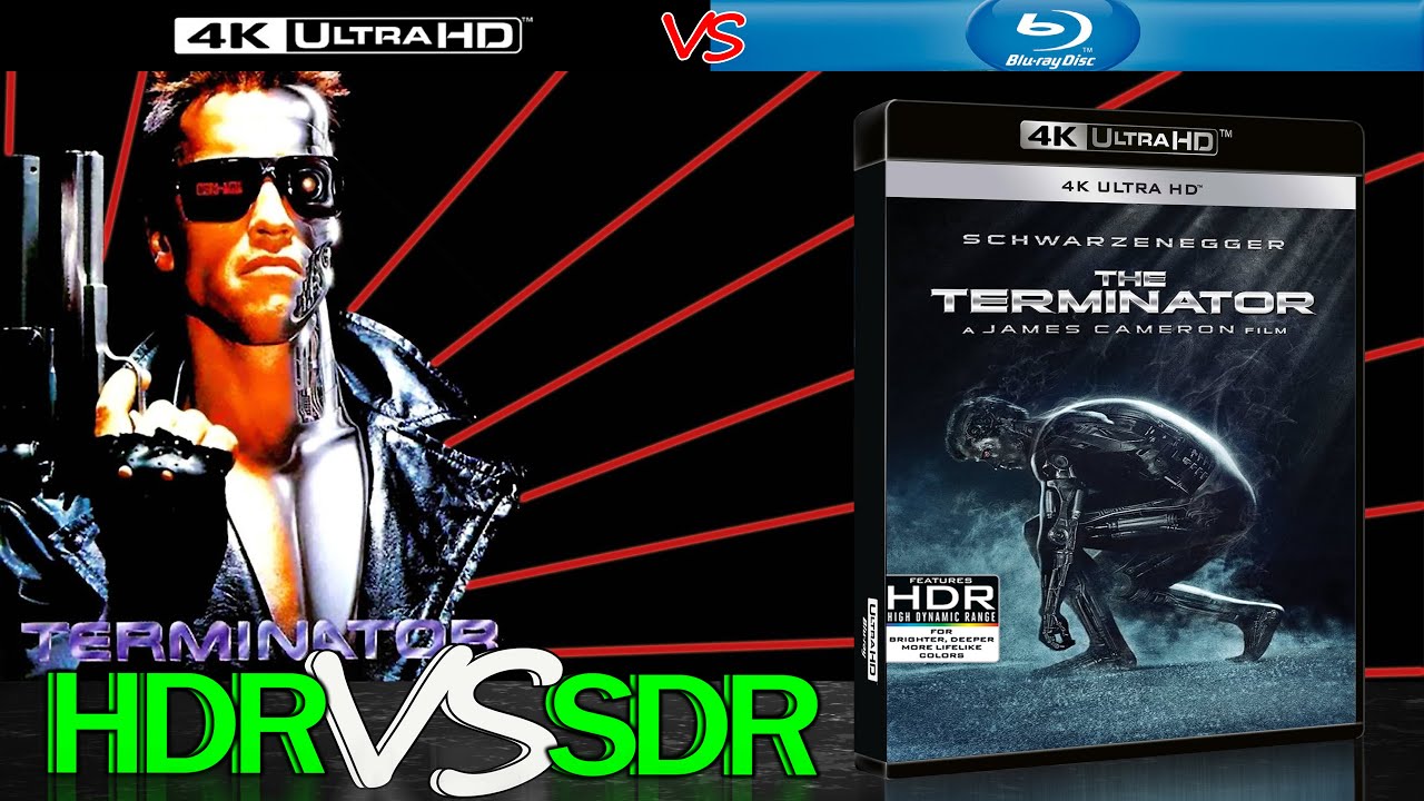 The Terminator 1984 HDR ANALYSIS 4K UHD Blu Ray vs 1080p BD SDR 100nits
