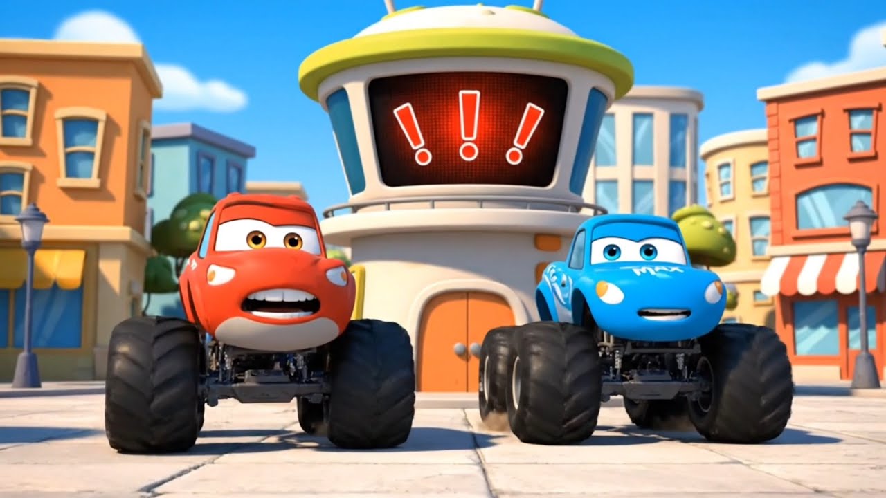 Fire Truck Rex & Robo Bus Max ⚡ | The Lost Power Crystal Rescue | Kids Teamwork Story 