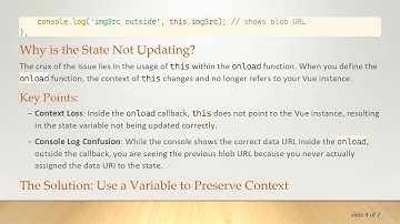 Solving the state not assigned inside onload function Problem in Vue.js