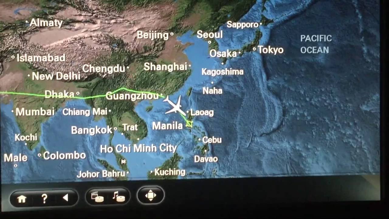 Watch the flight route from Abu Dhabi international Airport to Manila Ninoy Aquino International