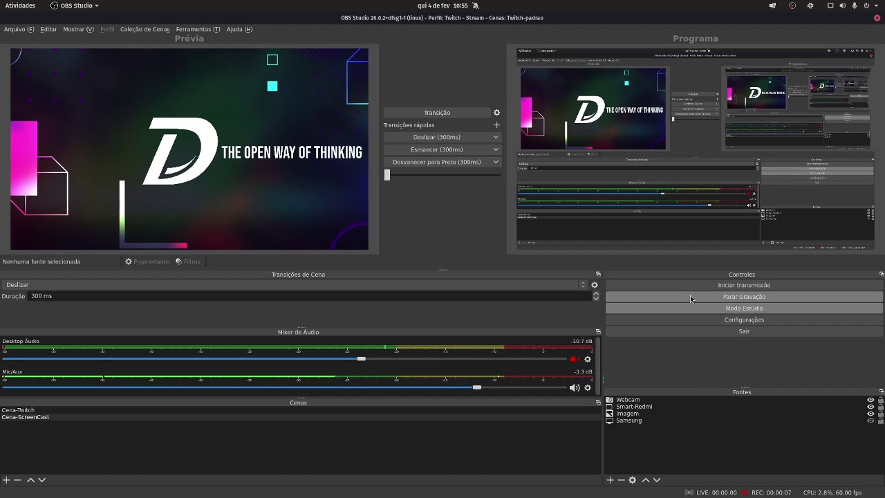 004 Audio padrão sem Noise Torch Microfone Redragon Seyfert YouTube