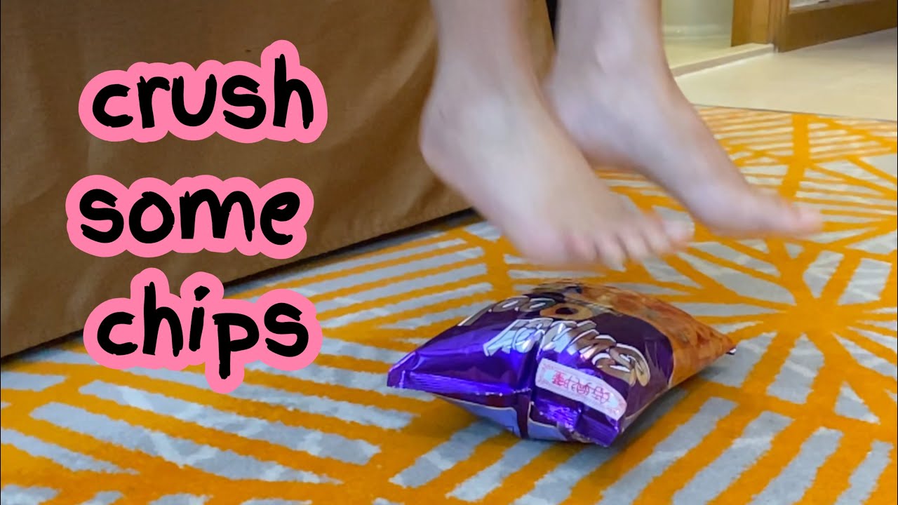 Crushing chips by jumping on it
