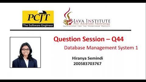 Task 44 |  Database Management System | 1st Year | Java Institute | Hiranya Semindi