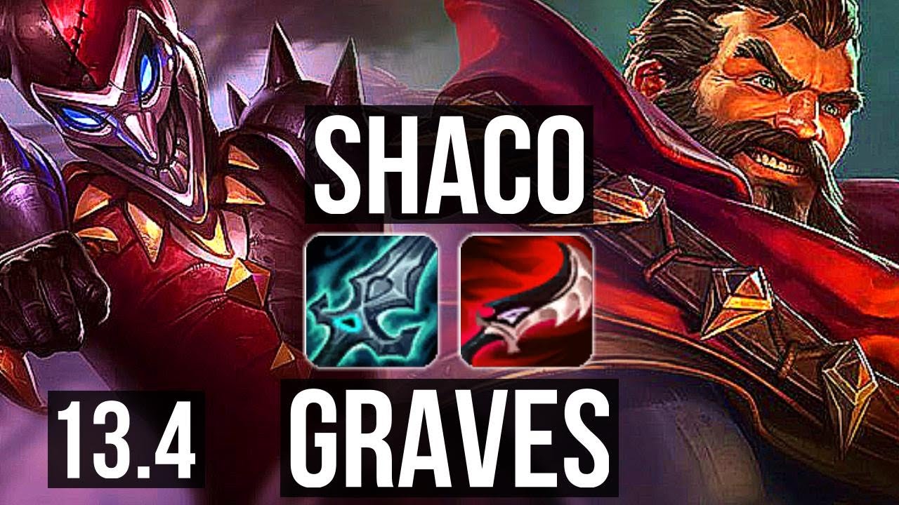 SHACO vs GRAVES (JNG) | 4.2M mastery, 3/0/8, 1200+ games, Rank 12 Shaco | KR Grandmaster | 13.4