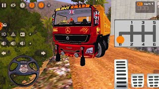 8x8 Power Full 12 Wheeler Truck Driving In Dangerous Offroad | Bus Simulator Indonesia Truck Mod  screenshot 1