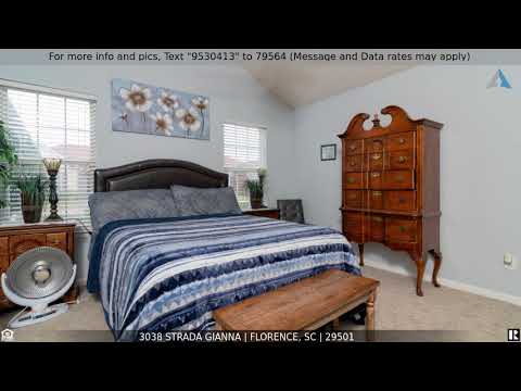 3038 Strada Gianna, Florence, SC home video tour