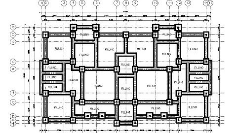 Draw foundation plan in autocad