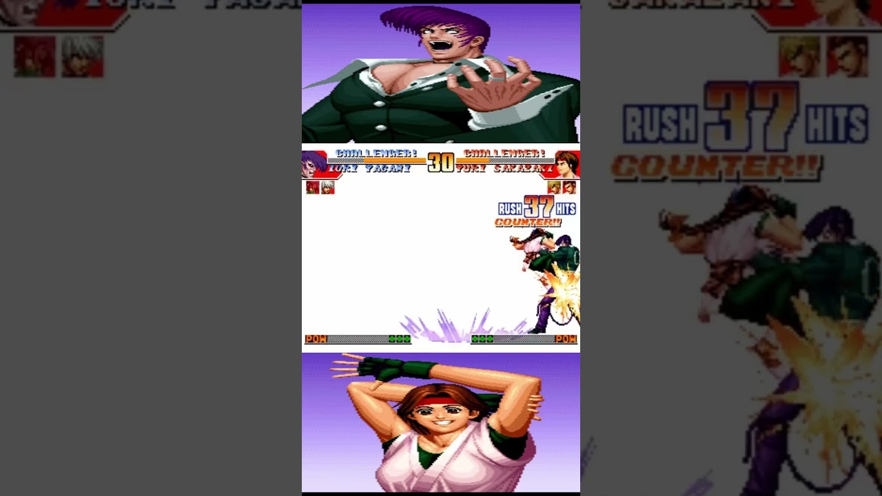 Iori Orochi VS Yuri 99 HITS INFINITE GLITCH (KoF '97) 