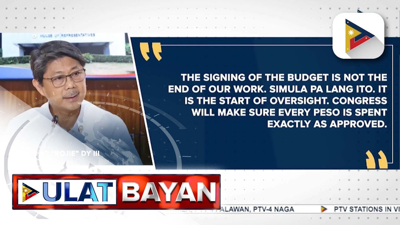 2026 GAA, inilarawan na ‘people's budget’ ni House Speaker Bojie Dy
