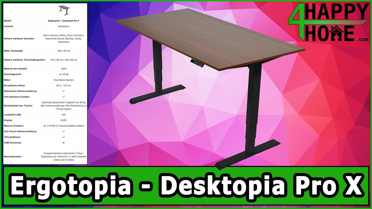 Spannende Ergotopia Desktopia Pro Ebenbild