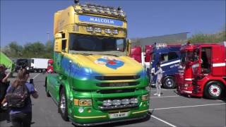 MALCOLM TRUCKS leaving the CINEY TRUCK SHOW, Scania Next Generation, Torpedo, Volvo, Braveheart