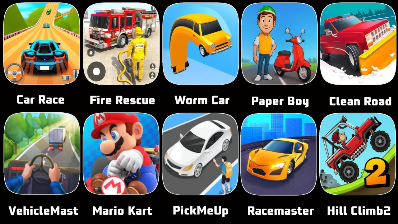 Fire Rescue Simulator 3D 2026 - VehicleMaster,Racemaster,Mario Kart,Hill Climb 2,Paper Boy,Car Race