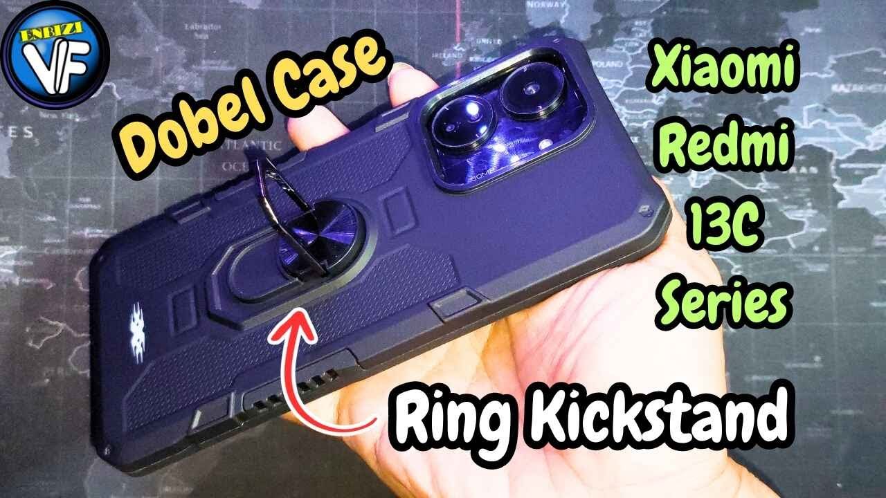 Rekomendasi Casing HP XIAOMI REDMI 13C, Ada Ring Armor Robot Case Kickstand Hybrid Keren Abis !!