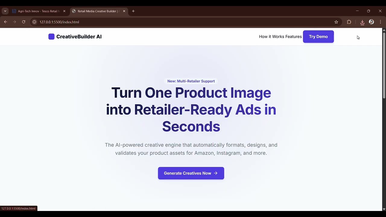 AI-Driven Smart Creative Builder for Retail Media | Generative AI Demo