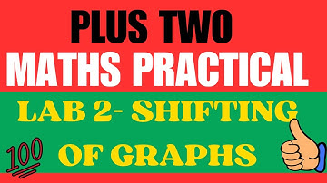 PLUS TWO MATHS PRACTICAL| LAB EXAM | LAB 2|Shifting of graphs  #mathworld_suni