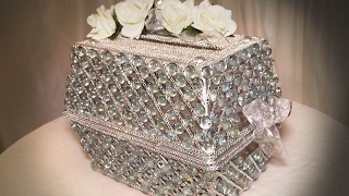 I'll show you how to make a beautiful wedding card box full of sparkle
and bling for less than $20 using dollar tree items! toni scott-daniel
- producer/host...