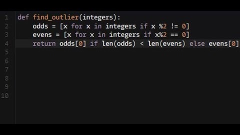 Python - Find The Parity Outlier | Codewars 6KYU
