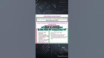 Coast Guard Assistant Commandant 01/2024 Recruitment 2023 #coastguard #govtjobs #vacancy #upsssc