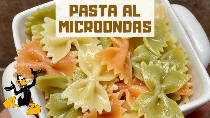 Cómo hacer pasta en el microondas con Tupperware 