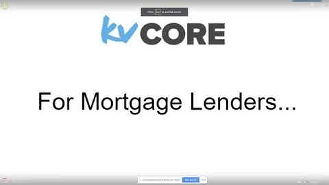 kvCORE How to access Lender Learning Material and Video