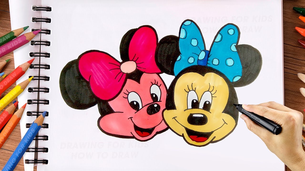 Drawing for kids How to Draw Minnie Mouse | #Drawingforkids #D4K - YouTube