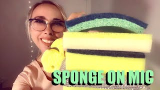 ASMR | Sponge On Mic Spectacular! | Plastic Foam Cellulose Mesh Sponges Medium Speed | No Talking