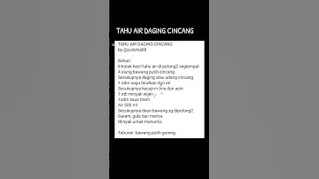 Thumbnail of Resep TAHU AIR DAGING CINCANG #food #kuliner #resep