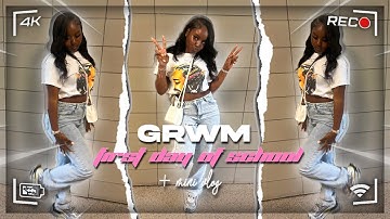 GRWM: FIRST DAY OF SCHOOL + MINI VLOG *freshman year* | it’s aissataa