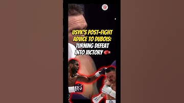 Usyk’s Post-Fight Advice to Dubois: Turning Defeat into Victory 🥊