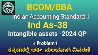 Problems on Ind As-38- Intangible assets(2024 QP)-Indian Accounting Standard -BCOM/BBA