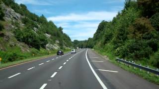 Northern ascent of Fancy Gap on I-77 in Virginia with a truck