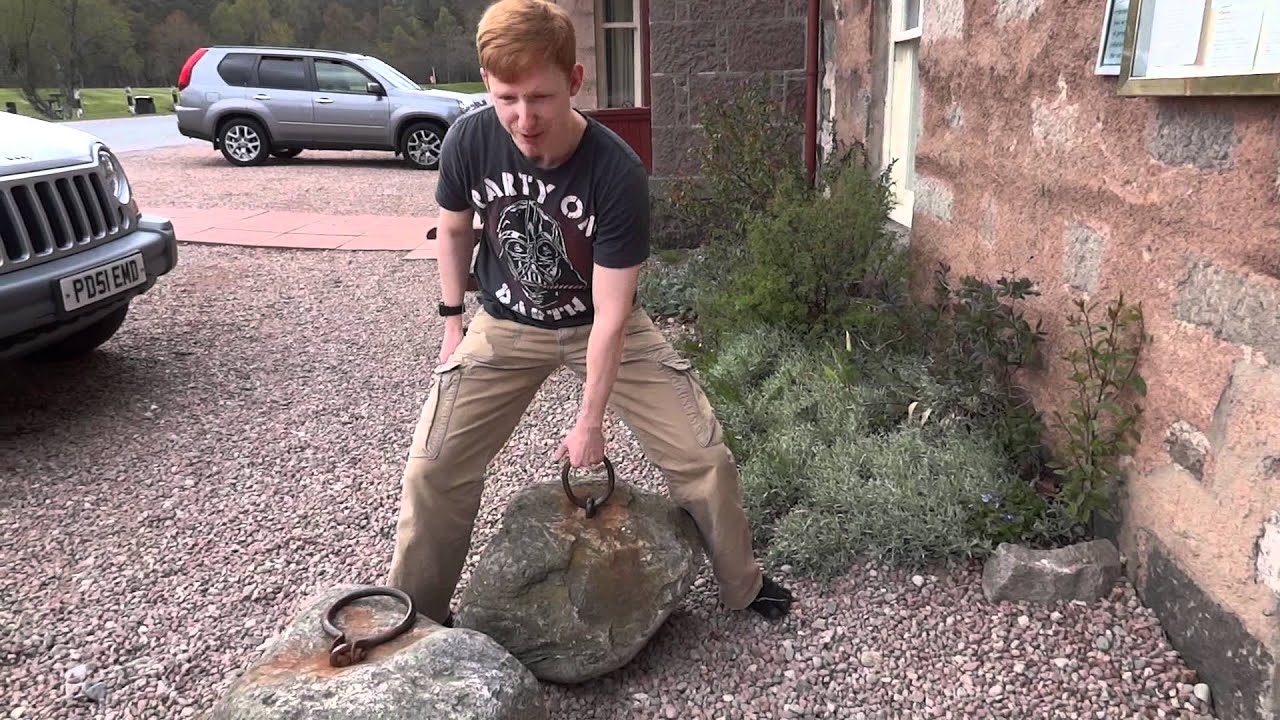 dinnie stone lifting attempt 1 youtube