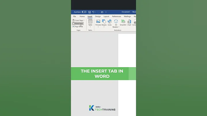 The Insert Tab in Word  #microsoftoffice #tutorial