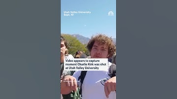 Video appears to capture moment Charlie Kirk was shot at Utah Valley University