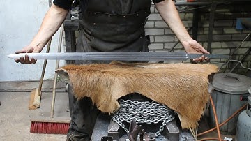 Forging a pattern welded two handed sword, part 1,  forging the blade.