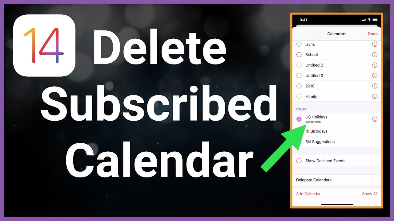How To Delete Subscribed Calendar On iPhone YouTube