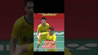 Kevin Marcus #badminton #bwf  #kevinsanjaya #marcusgideon #theminions #shorts #videoshort