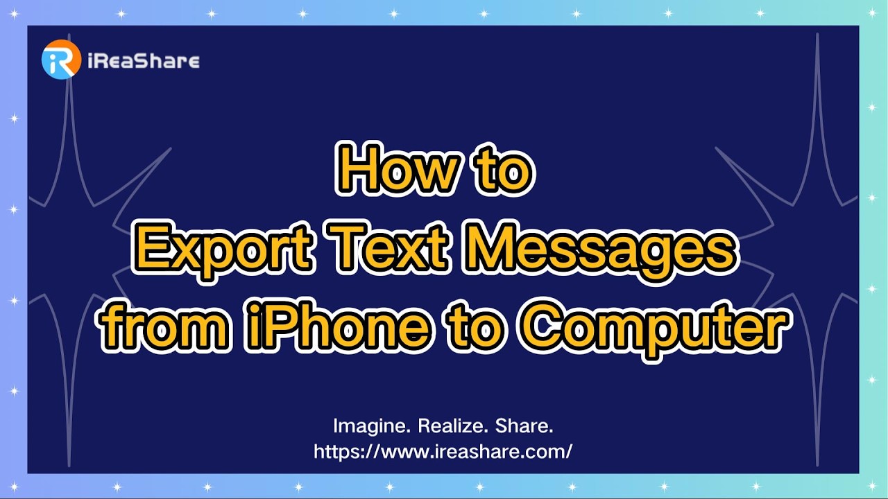 How to Export Text Messages from iPhone to Computer Easily - YouTube