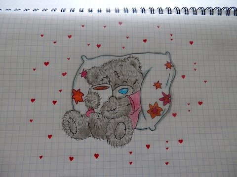 Как нарисовать МИШКУ ТЕДДИ #84/ How to draw a TEDDY BEAR