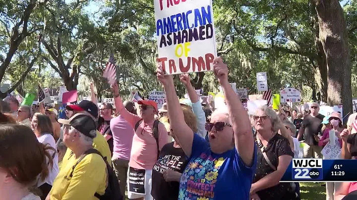 ‘No Kings Day’ returns to downtown Savannah; organizers say about 5,000 marched