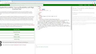 Applied Accessibility  Improve Readability with High Contrast Text   Learn freeCodeCamp16/22