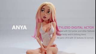 Anya   Digital Actor - Girl Character Rig for sale