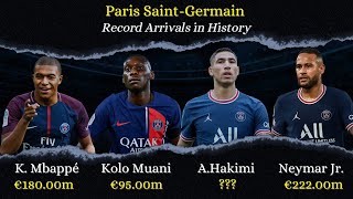PSG Transfers | Paris Saint Germain Record Arrivals in History | Paris Saint-Germain History