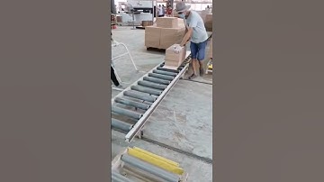 Semi Automatic Belt Conveyor For Loading and Unloading Wood Pallet Blocks #zzchryso #machine