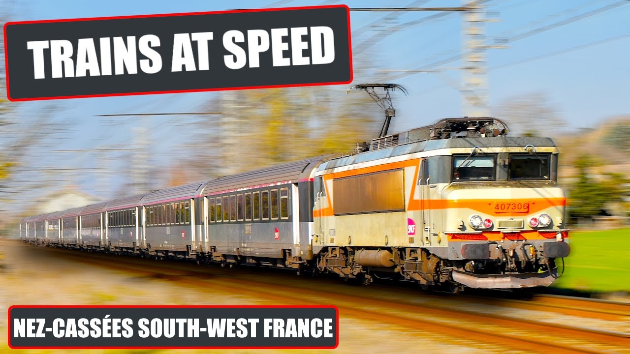 4K Trains At Speed - French South-West BB 7200 Train Compilation